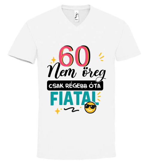 Unisex V nyakú póló