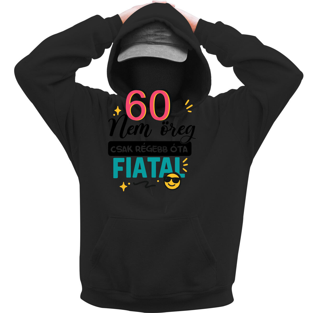 Kapucnis belebújós pulóver