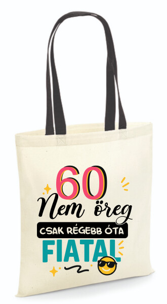 Vászontáska - színes fülű 