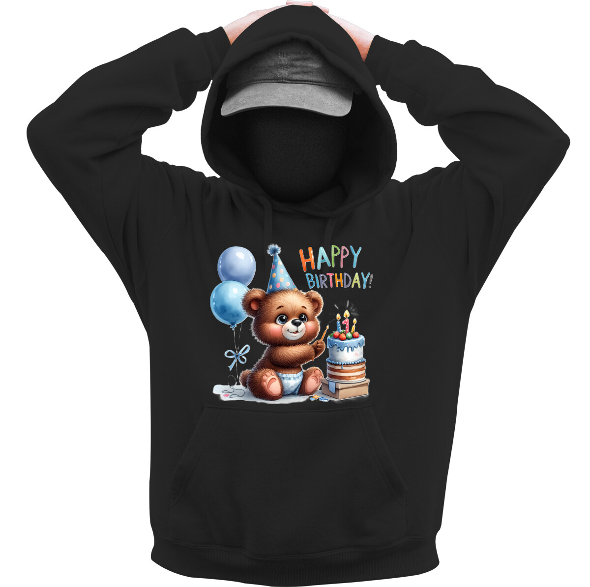 Kapucnis belebújós pulóver