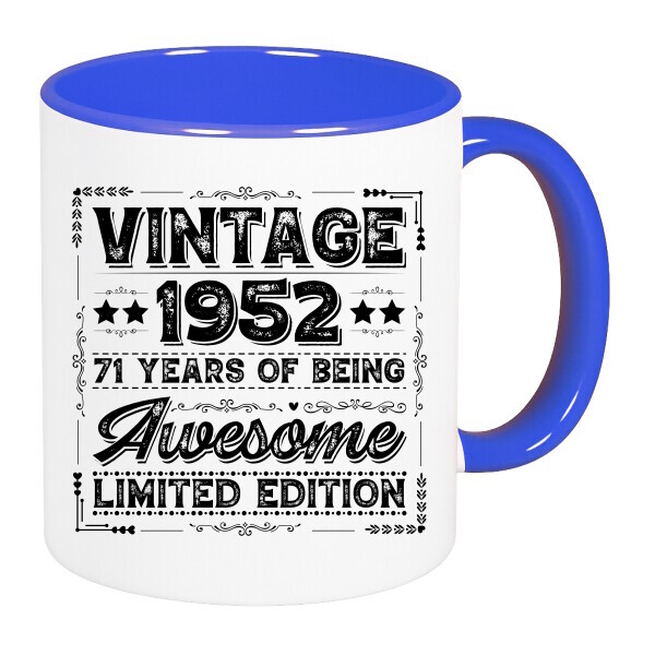 Színes fülű és belsejű bögre