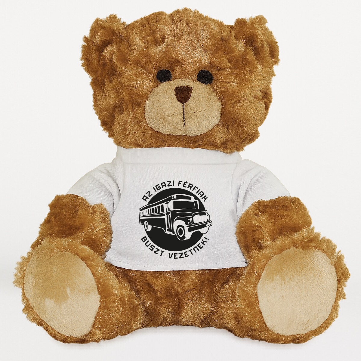 Plüssmaci egyedi pólóval