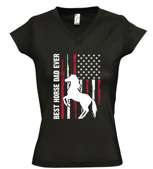 Női V nyakú póló