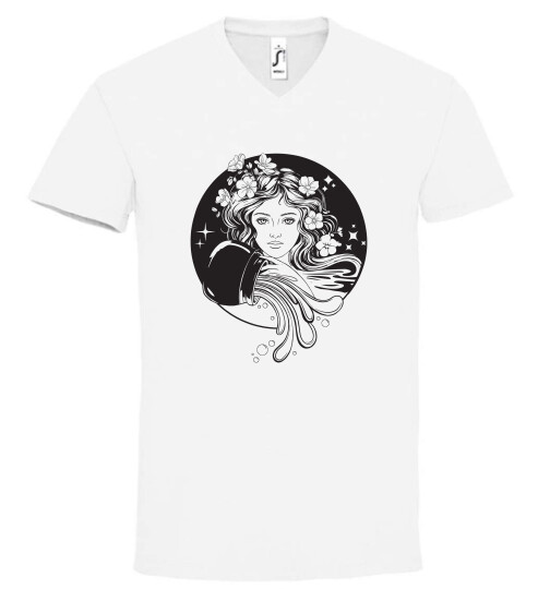 Unisex V nyakú póló