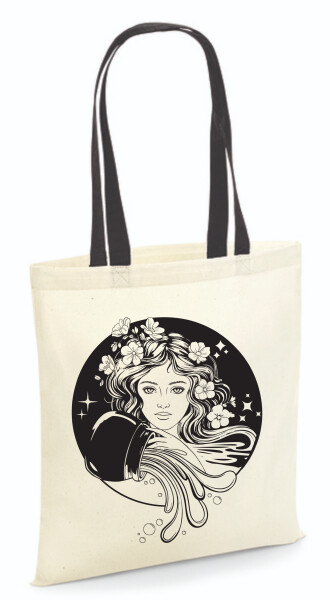 Vászontáska - színes fülű 