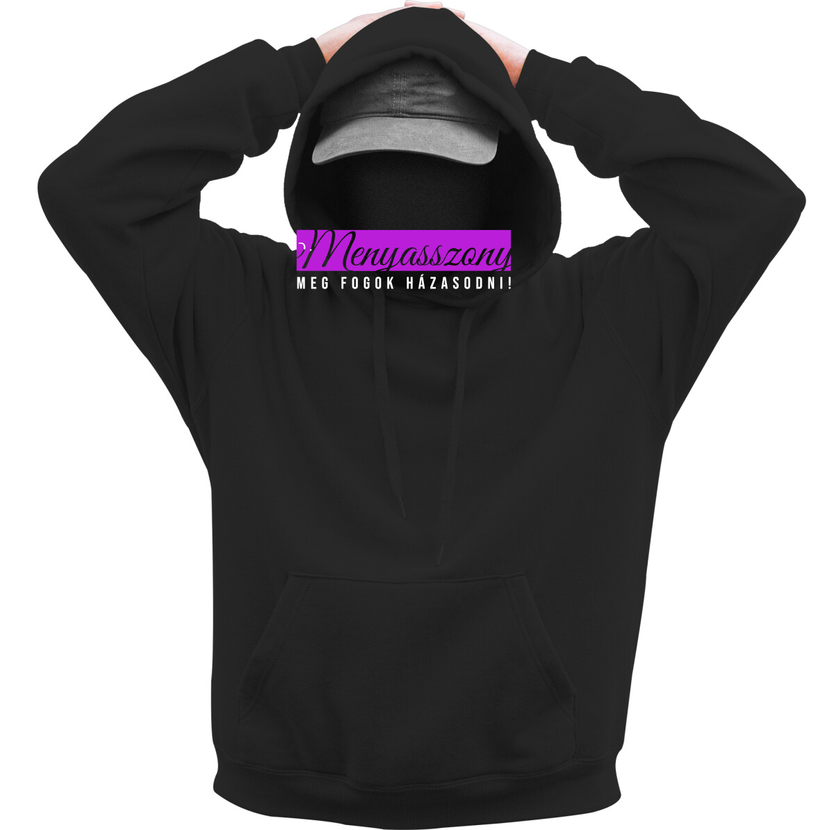 Kapucnis belebújós pulóver