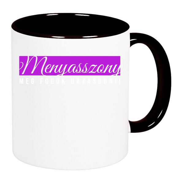 Színes fülű és belsejű bögre