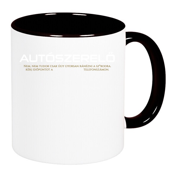 Színes fülű és belsejű bögre