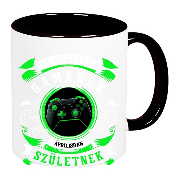 Színes fülű és belsejű bögre