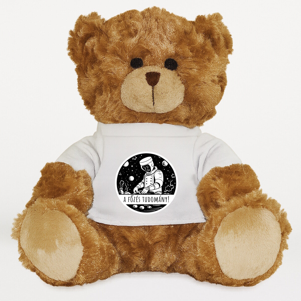 Plüssmaci egyedi pólóval