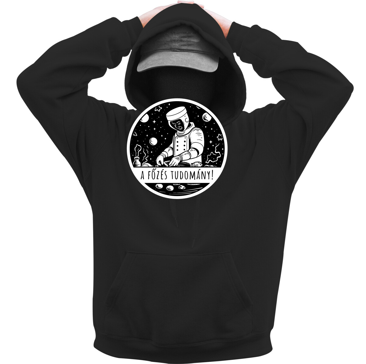 Kapucnis belebújós pulóver