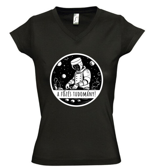 Női V nyakú póló