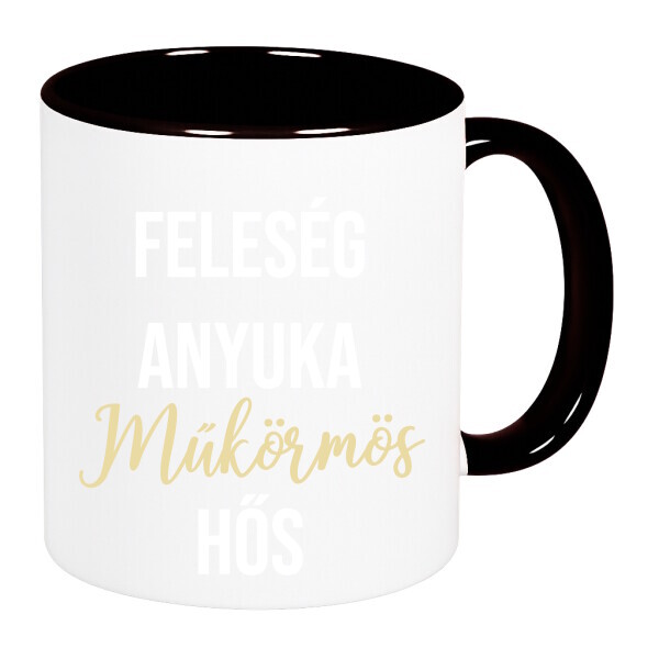 Színes fülű és belsejű bögre