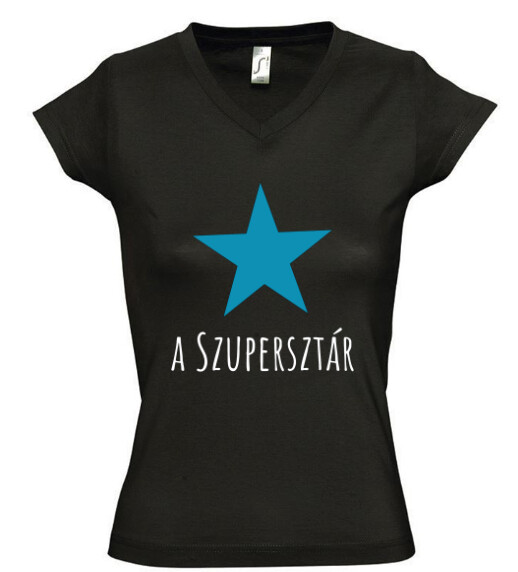 Női V nyakú póló