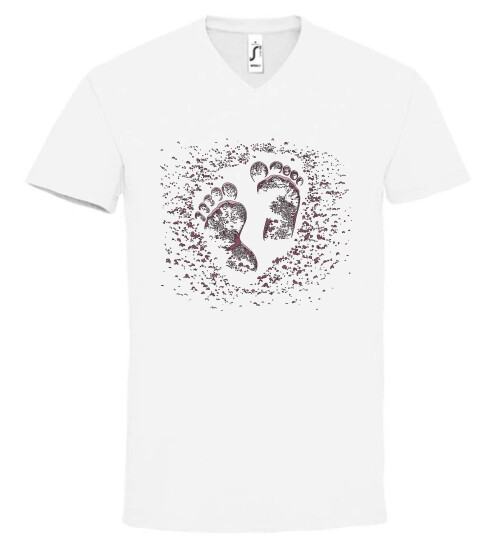 Unisex V nyakú póló