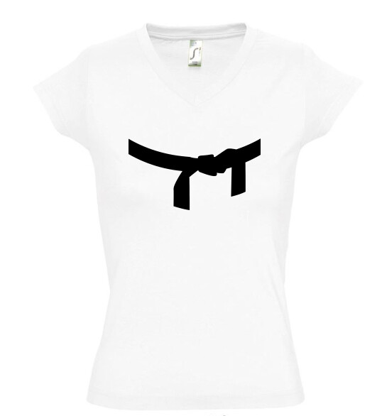 Női V nyakú póló