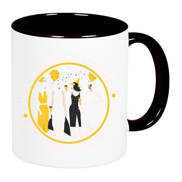 Színes fülű és belsejű bögre