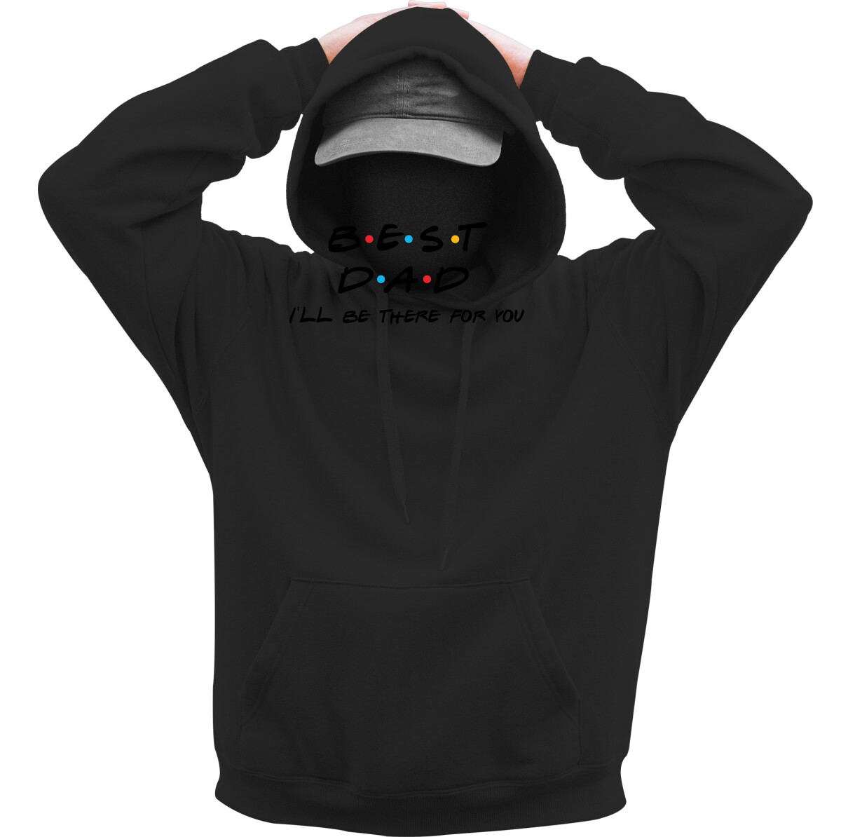 Kapucnis belebújós pulóver