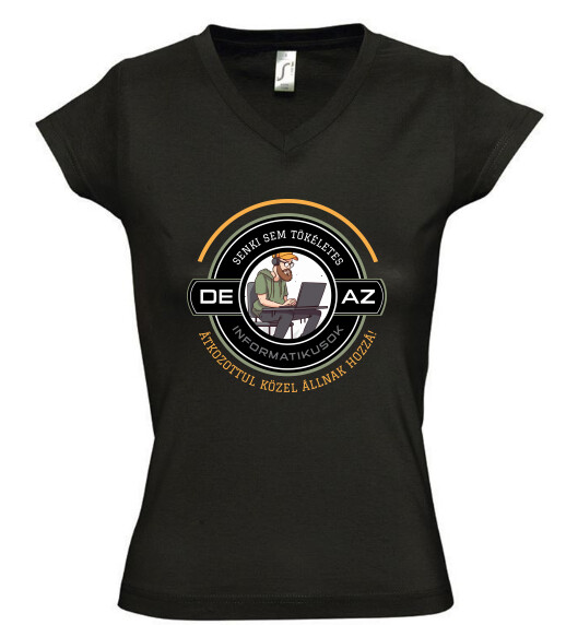 Női V nyakú póló