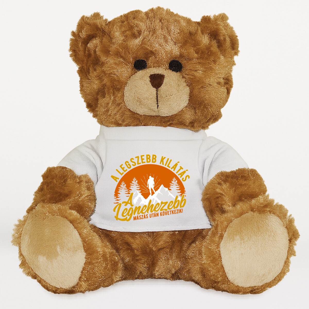 Plüssmaci egyedi pólóval