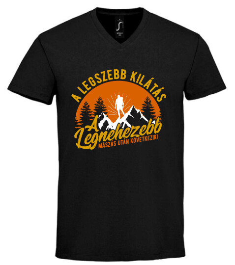 Unisex V nyakú póló