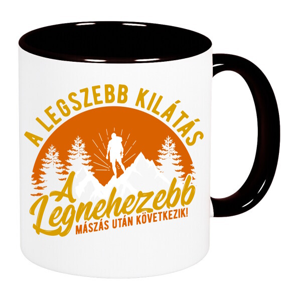 Színes fülű és belsejű bögre