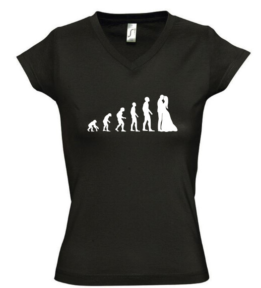 Női V nyakú póló