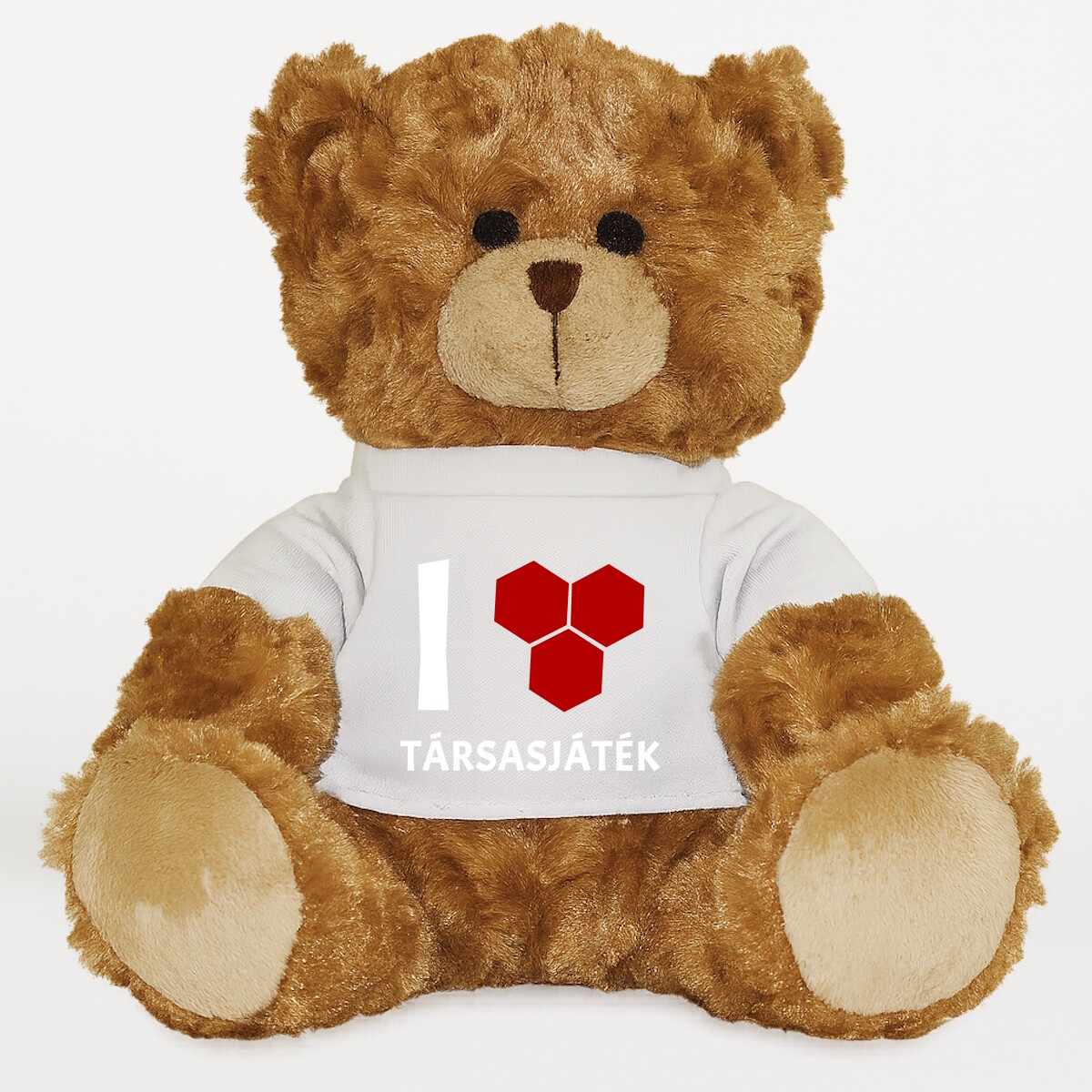 Plüssmaci egyedi pólóval