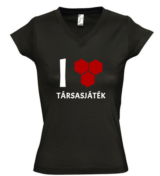 Női V nyakú póló