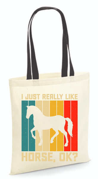 Vászontáska - színes fülű 