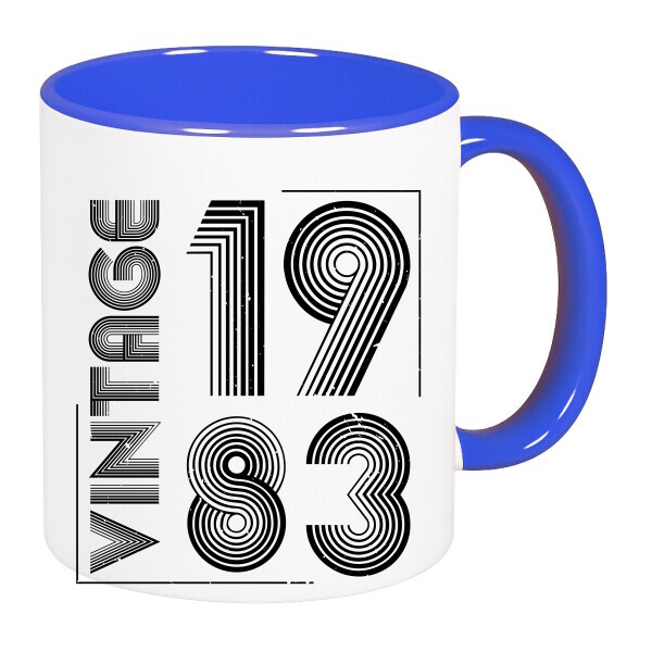 Színes fülű és belsejű bögre