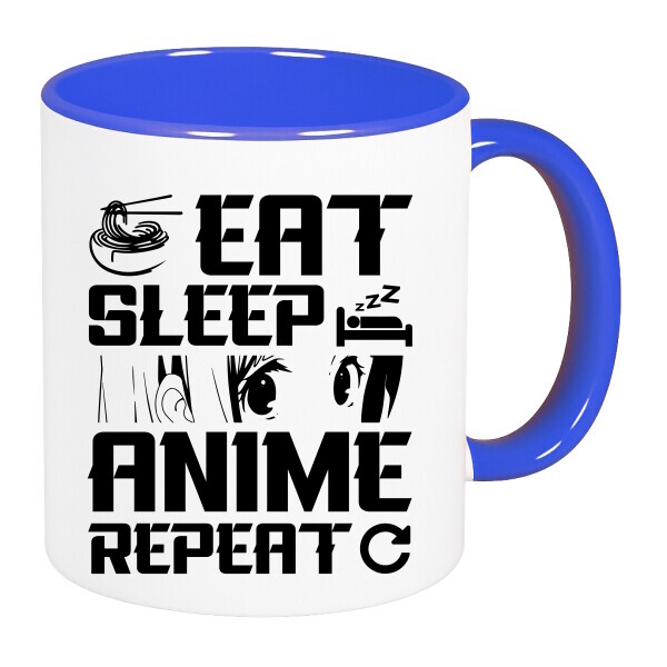 Színes fülű és belsejű bögre