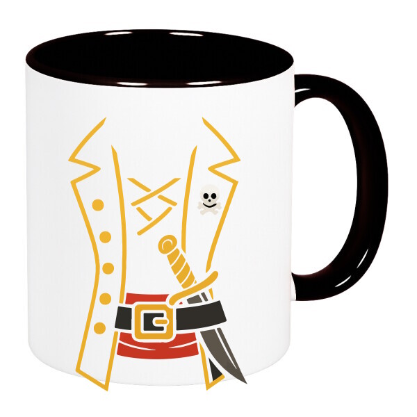 Színes fülű és belsejű bögre