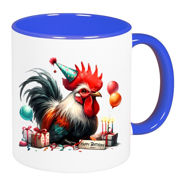 Színes fülű és belsejű bögre