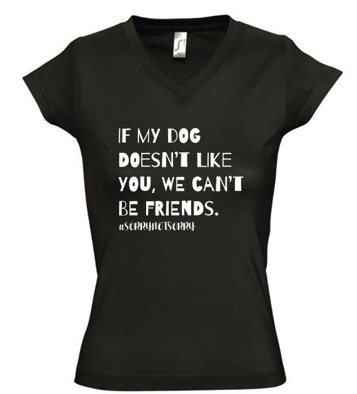 Női V nyakú póló