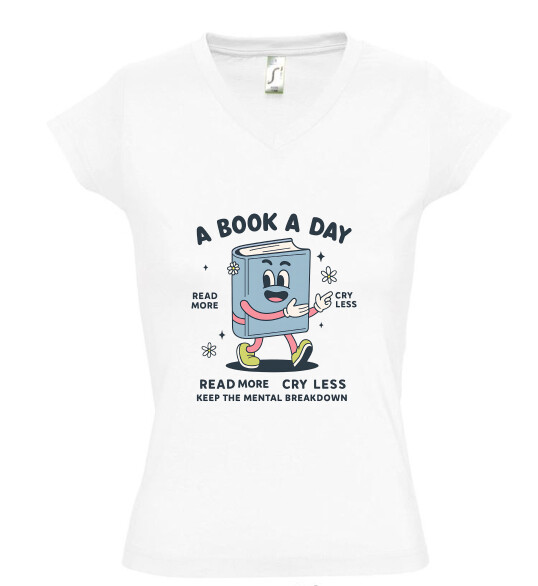 Női V nyakú póló