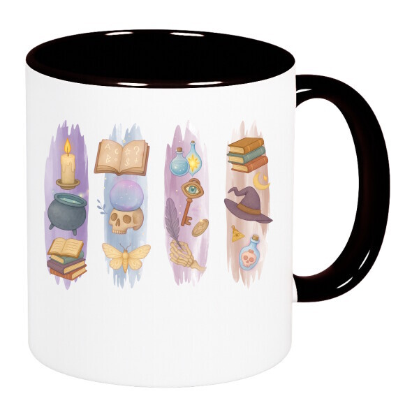 Színes fülű és belsejű bögre