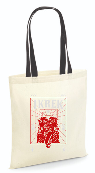 Vászontáska - színes fülű 