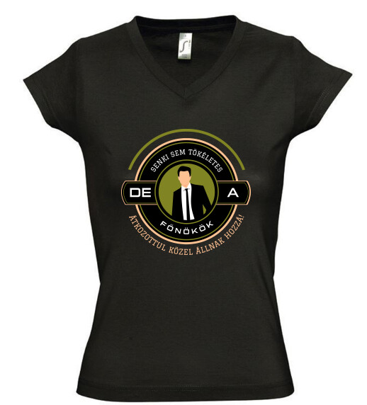 Női V nyakú póló