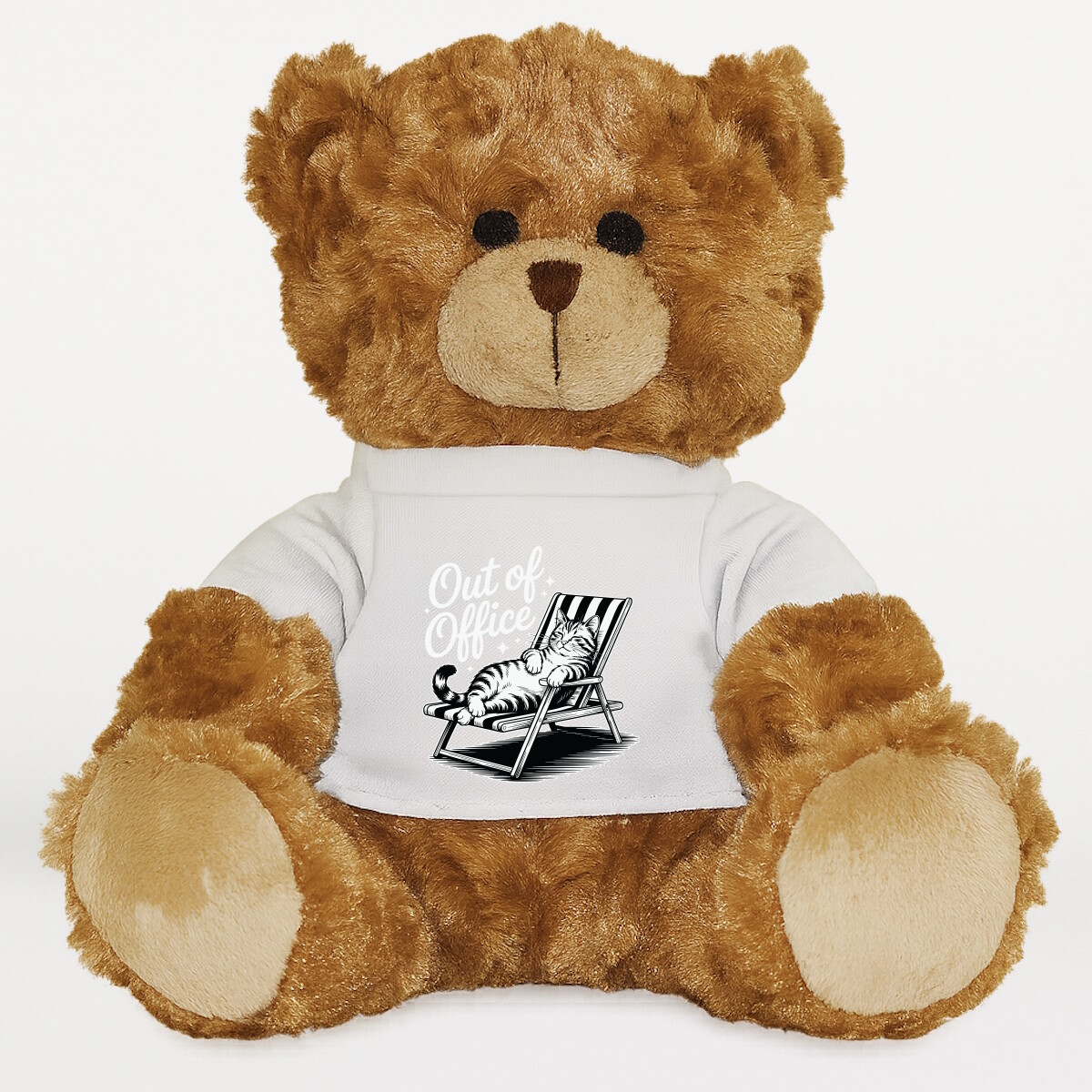 Plüssmaci egyedi pólóval