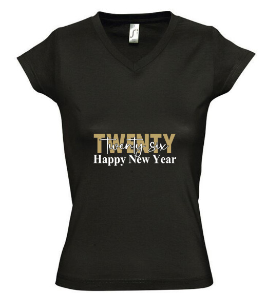 Női V nyakú póló