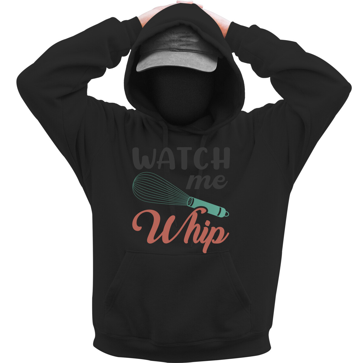 Kapucnis belebújós pulóver