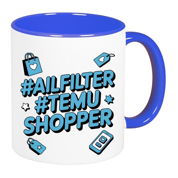 Színes fülű és belsejű bögre