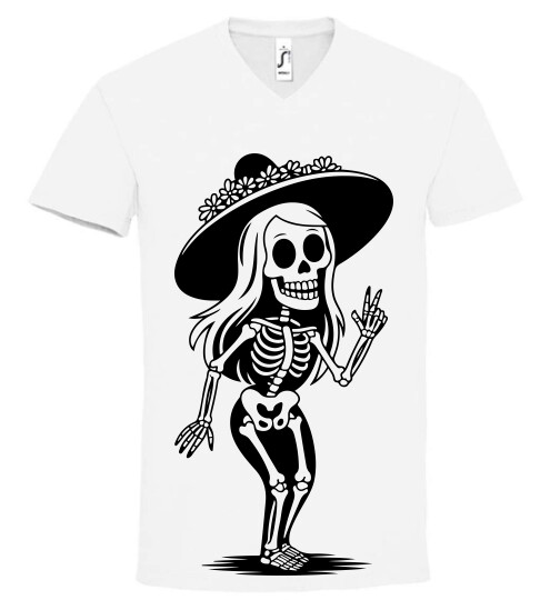 Unisex V nyakú póló