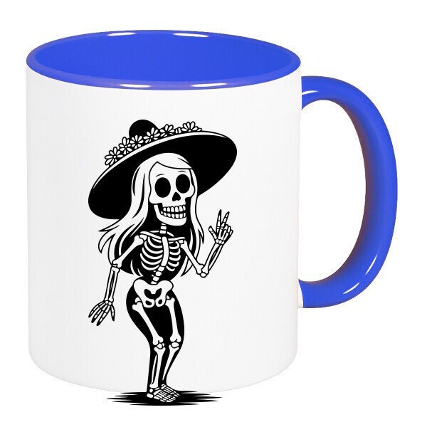 Színes fülű és belsejű bögre