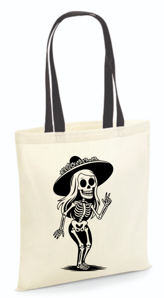 Vászontáska - színes fülű 