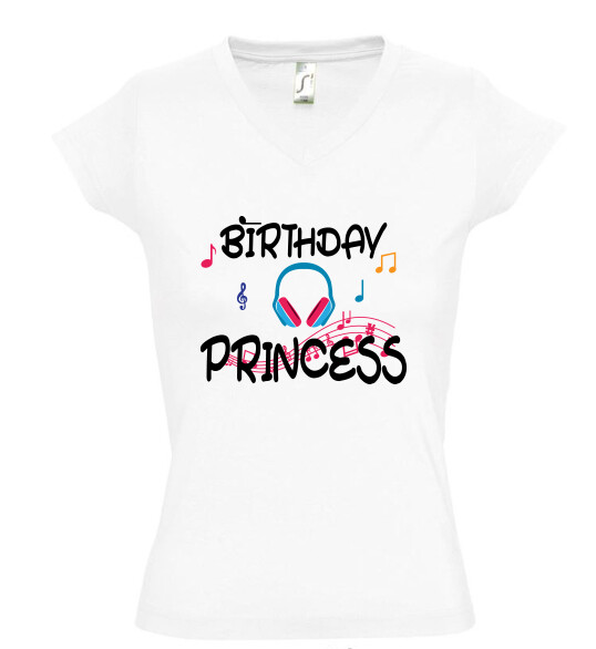 Női V nyakú póló