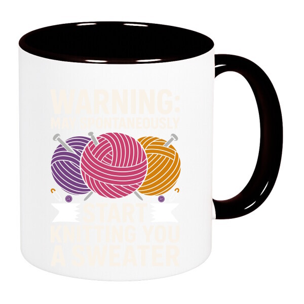 Színes fülű és belsejű bögre