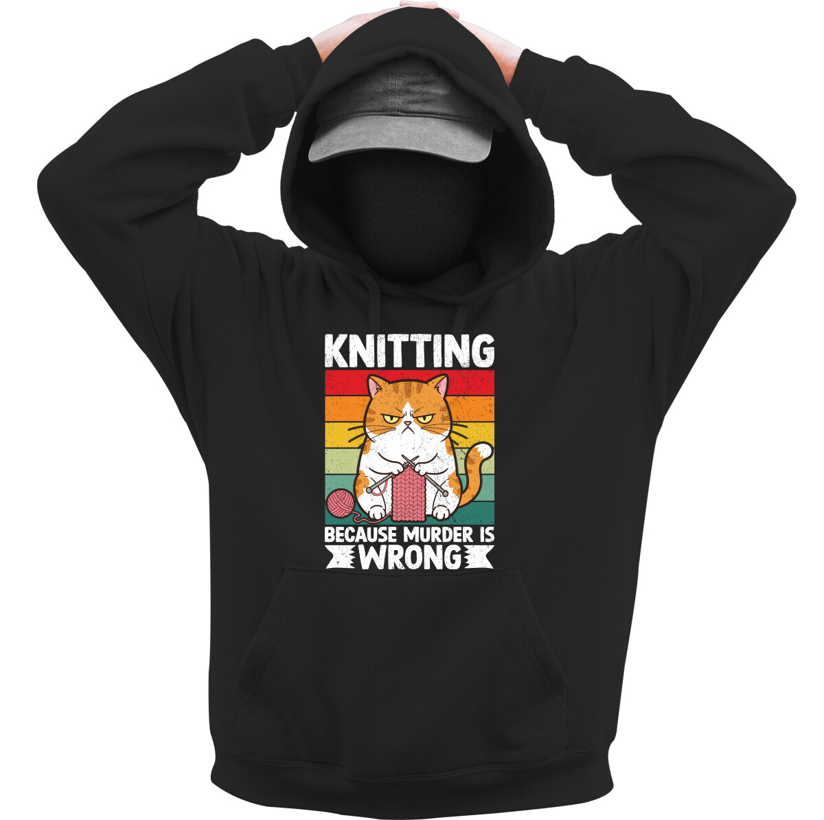 Kapucnis belebújós pulóver