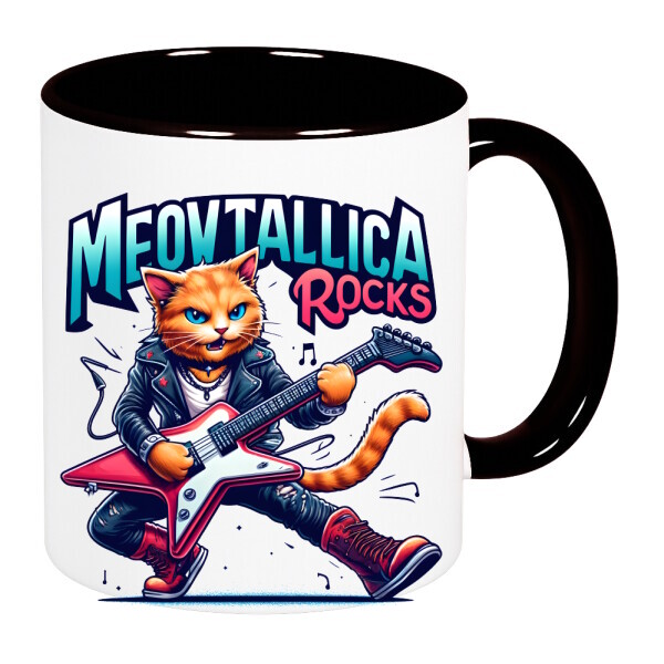 Színes fülű és belsejű bögre